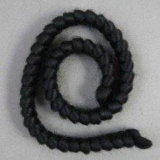 Curly Crepe Wool - Black - 1 Foot Length